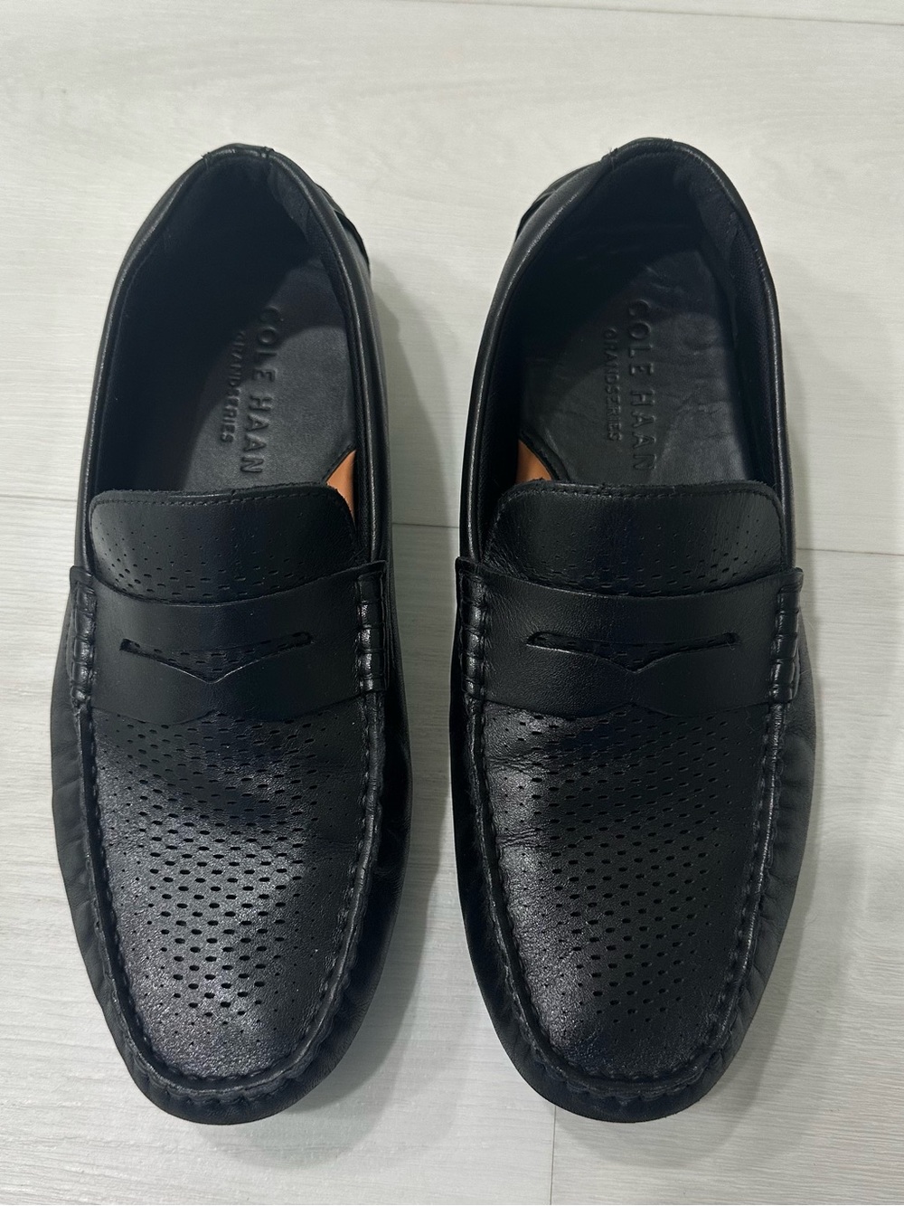 Men’s Cole Haan Grand Series Loafers Size 9 Black Leather